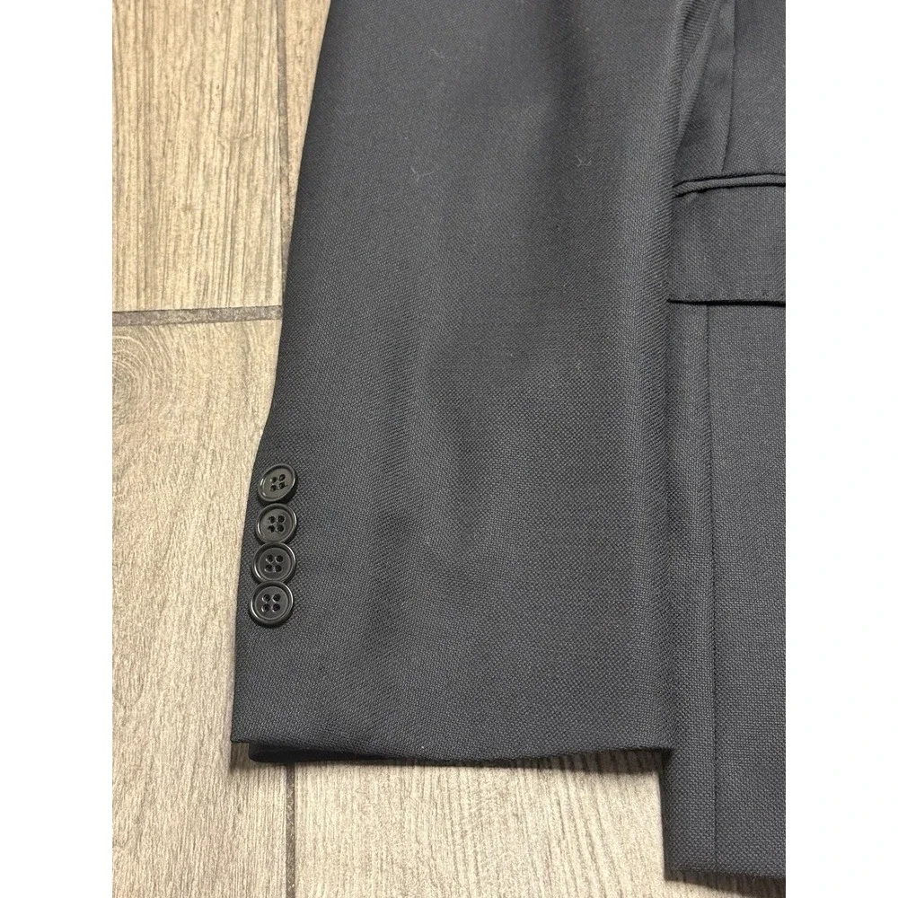 Emporio Armani G Line Men's Black Check Super 130s Wool Blazer Suit Jacket 52